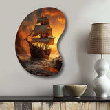 Pirate Boat Plunderers Legacy - Asymmetric Metal Wall Art