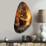 Pirate Boat Plunderers Legacy - Asymmetric Metal Wall Art