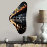 Pittsburgh Beautiful Cityscape At Night - Asymmetric Metal Wall Art