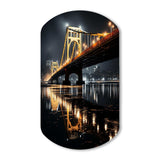 Pittsburgh Beautiful Cityscape At Night - Asymmetric Metal Wall Art