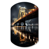 Pittsburgh Beautiful Cityscape At Night - Asymmetric Metal Wall Art