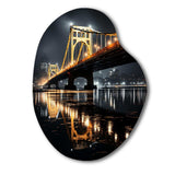 Pittsburgh Beautiful Cityscape At Night - Asymmetric Metal Wall Art