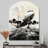 Abstracted Plane Flight Path - Asymmetric Metal Wall Art