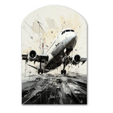 Abstracted Plane Flight Path - Asymmetric Metal Wall Art