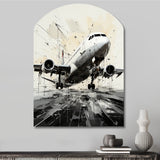 Abstracted Plane Flight Path - Asymmetric Metal Wall Art