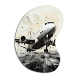 Abstracted Plane Flight Path - Asymmetric Metal Wall Art