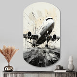 Abstracted Plane Flight Path - Asymmetric Metal Wall Art