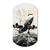 Abstracted Plane Flight Path - Asymmetric Metal Wall Art