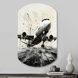 Abstracted Plane Flight Path - Asymmetric Metal Wall Art