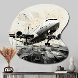 Abstracted Plane Flight Path - Asymmetric Metal Wall Art