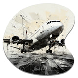 Abstracted Plane Flight Path - Asymmetric Metal Wall Art