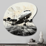 Abstracted Plane Flight Path - Asymmetric Metal Wall Art