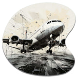 Abstracted Plane Flight Path - Asymmetric Metal Wall Art