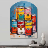 Pop Art Campbells Soup I - Asymmetric Metal Wall Art