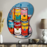 Pop Art Campbells Soup I - Asymmetric Metal Wall Art