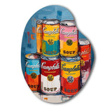 Pop Art Campbells Soup I - Asymmetric Metal Wall Art