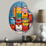 Pop Art Campbells Soup I - Asymmetric Metal Wall Art