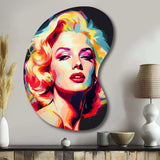 Pop Art Marilyn In Color - Asymmetric Metal Wall Art