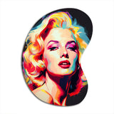 Pop Art Marilyn In Color - Asymmetric Metal Wall Art