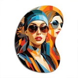 Pop Art Fashion Portrait II - Asymmetric Metal Wall Art