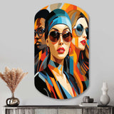 Pop Art Fashion Portrait II - Asymmetric Metal Wall Art