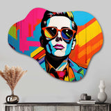 Pop Art Selfportrait II - Asymmetric Metal Wall Art