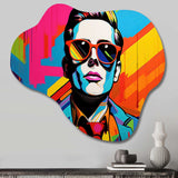 Pop Art Selfportrait II - Asymmetric Metal Wall Art