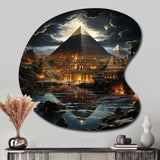 Pyramid Ancient Echoes I - Asymmetric Metal Wall Art