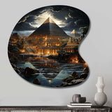 Pyramid Ancient Echoes I - Asymmetric Metal Wall Art