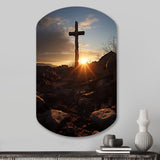 Religious Cross Resurrections Promise - Asymmetric Metal Wall Art