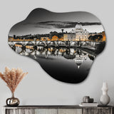 Black And White Rome Cityscape - Asymmetric Metal Wall Art