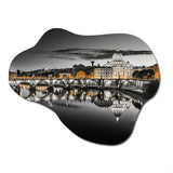 Black And White Rome Cityscape - Asymmetric Metal Wall Art