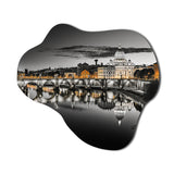 Black And White Rome Cityscape - Asymmetric Metal Wall Art