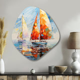 Sailboat Abstract Winds II - Asymmetric Metal Wall Art