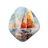 Sailboat Abstract Winds II - Asymmetric Metal Wall Art