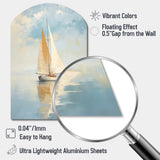 Sailboat Whispering Breezes I - Asymmetric Metal Wall Art