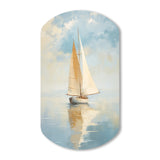 Sailboat Whispering Breezes I - Asymmetric Metal Wall Art