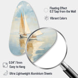 Sailboat Whispering Breezes I - Asymmetric Metal Wall Art