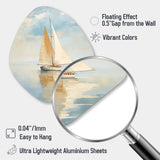 Sailboat Whispering Breezes I - Asymmetric Metal Wall Art