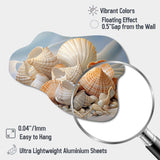 Photorealistic Seashells Collage - Asymmetric Metal Wall Art