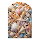 Seashell Realistic Treasures Realism - Asymmetric Metal Wall Art