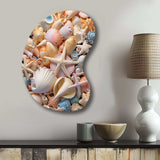 Seashell Realistic Treasures Realism - Asymmetric Metal Wall Art