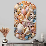 Seashell Realistic Treasures Realism - Asymmetric Metal Wall Art