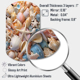 Seashell Realistic Treasures Realism - Asymmetric Metal Wall Art