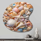 Seashell Realistic Treasures Realism - Asymmetric Metal Wall Art