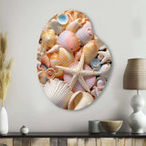 Seashell Realistic Treasures Realism - Asymmetric Metal Wall Art