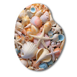 Seashell Realistic Treasures Realism - Asymmetric Metal Wall Art