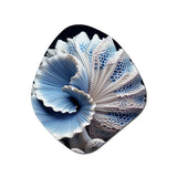 Blue Seashell Symphony - Asymmetric Metal Wall Art