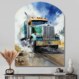 Heavy Duty Semi Truck I - Asymmetric Metal Wall Art