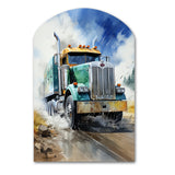 Heavy Duty Semi Truck I - Asymmetric Metal Wall Art